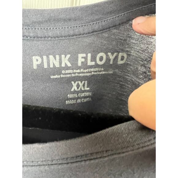 Pink Floyd The Dark Side of the Moon Distressed T Shirt Rock Tee Gray Fade XXL - Picture 2 of 4